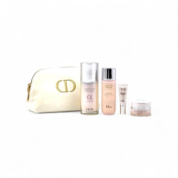 Dior Capture Totale Skincare Set with Cosmetic Pouch 4 Piece Collection - Picture 1 of 3